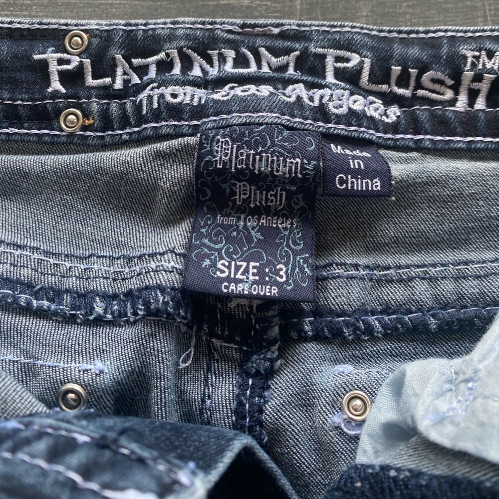 Platinum Plush Boot Cut denim jeans size 3